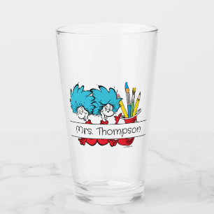 Dr. Seuss Thing One Thing Two Teacher Name Glass