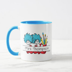 Dr. Seuss   Thing One Thing Two Teacher Name Mug