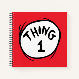Dr. Seuss Thing One Thing Two - Thing One Notebook