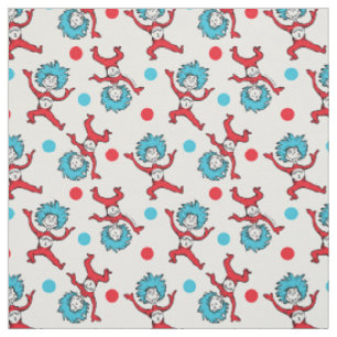 Dr. Seuss Thing One Thing Two Twins Baby Shower Fabric
