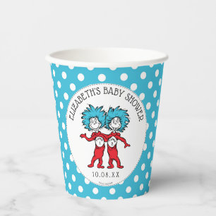 Dr. Seuss Thing One Thing Two Twins Baby Shower Paper Cups