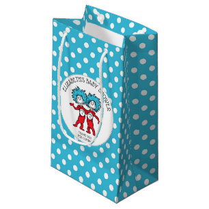 Dr. Seuss Thing One Thing Two Twins Baby Shower Small Gift Bag