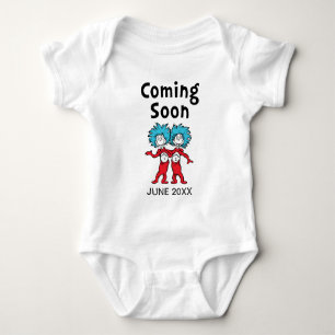 Dr. Seuss Thing One Thing Two Twins   Coming Soon Baby Bodysuit