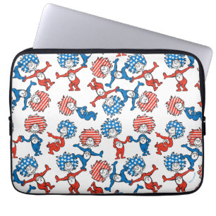Dr. Seuss   Thing One Thing Two US Flag Pattern Laptop Sleeve