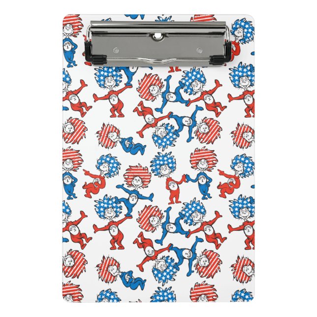 Dr. Seuss | Thing One Thing Two US Flag Pattern Mini Clipboard (Front)