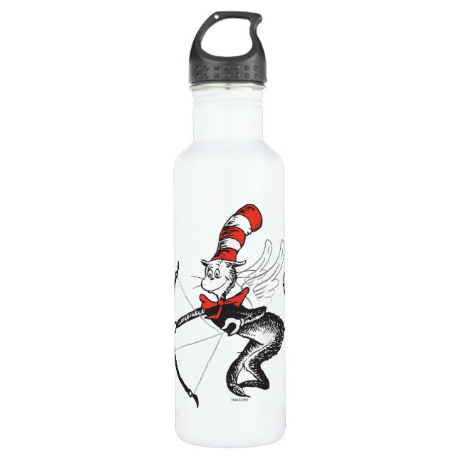 Dr. Seuss Valentine | Cat in the Hat Cupid 710 Ml Water Bottle (Front)