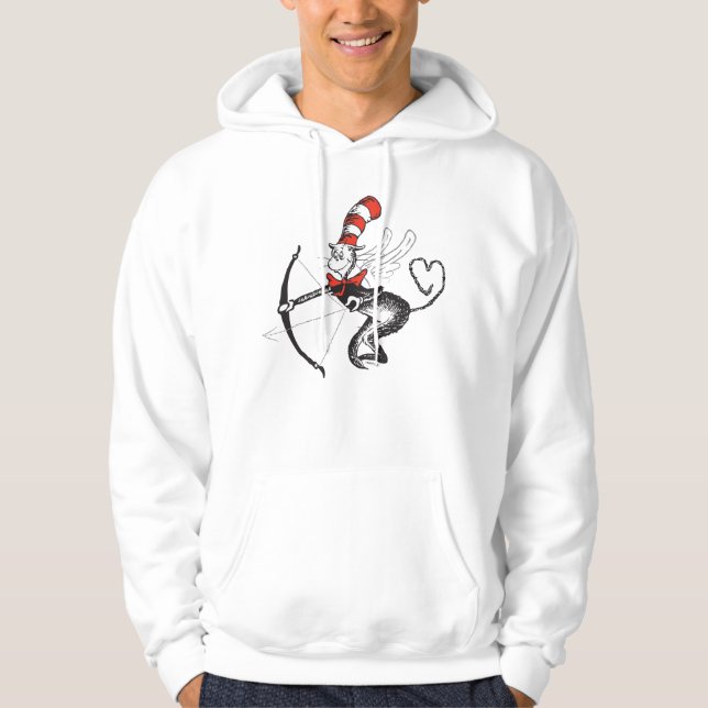 Dr. Seuss Valentine | Cat in the Hat Cupid Hoodie (Front)