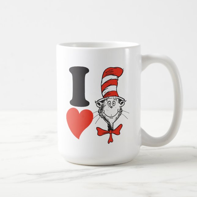 Dr. Seuss Valentine | I Heart Cat in the Hat Coffee Mug (Right)