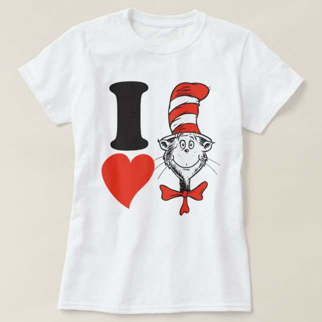 Dr. Seuss Valentine | I Heart Cat in the Hat T-Shirt (Design Front)