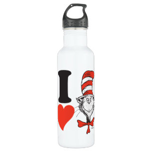 Dr. Seuss Valentine   I Heart the Cat in the Hat 710 Ml Water Bottle