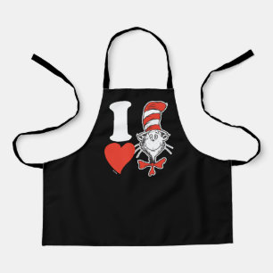 Dr. Seuss Valentine   I Heart The Cat in the Hat Apron