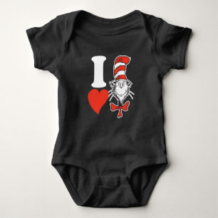 Dr. Seuss Valentine I Heart The Cat in the Hat Baby Bodysuit