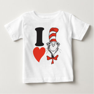 Dr. Seuss Valentine   I Heart the Cat in the Hat Baby T-Shirt
