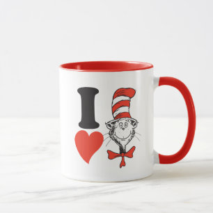 Dr. Seuss Valentine   I Heart the Cat in the Hat Mug