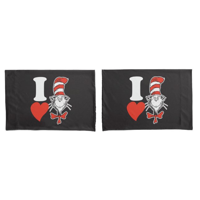 Dr. Seuss Valentine | I Heart The Cat in the Hat Pillowcase (Front-Set)