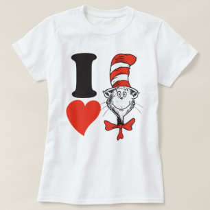 Dr. Seuss Valentine   I Heart the Cat in the Hat T-Shirt