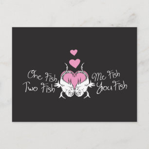 Dr. Seuss Valentine   One Fish Two Fish Holiday Postcard