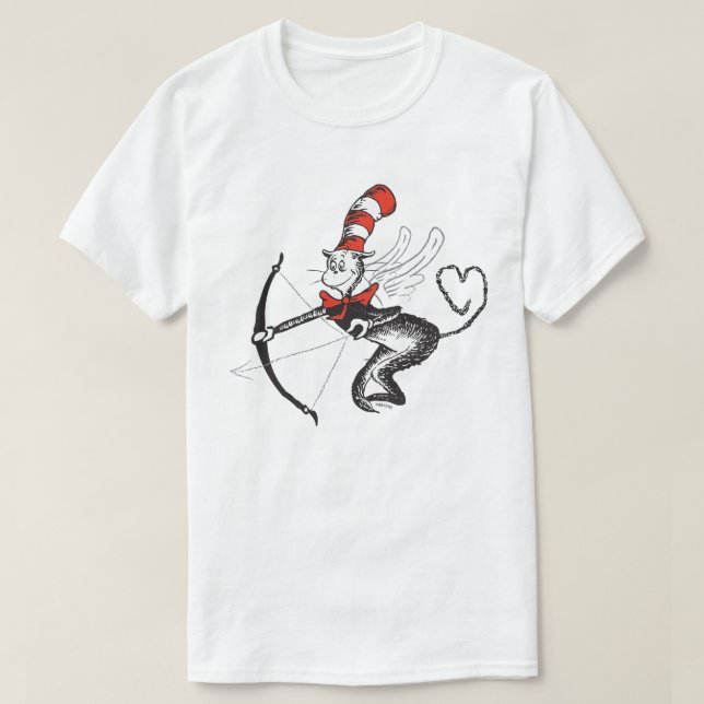 Dr. Seuss Valentine | The Cat in the Hat Cupid T-Shirt (Design Front)