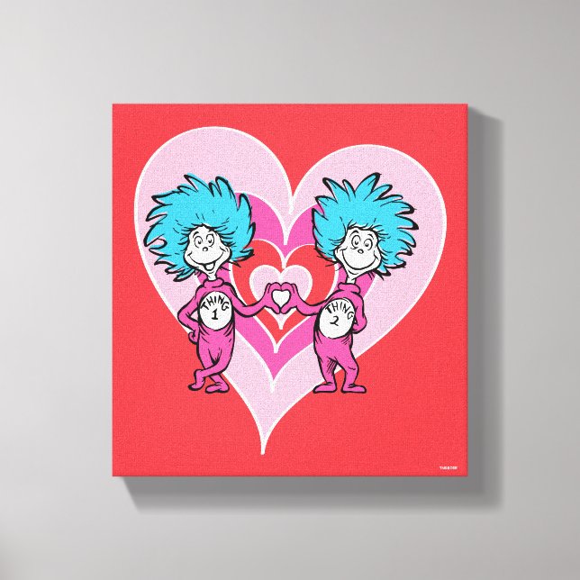 Dr. Seuss Valentine | Thing 1 Thing 2 Canvas Print (Front)