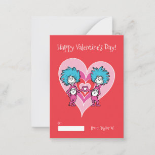 Dr. Seuss Valentine   Thing 1 Thing 2 Card