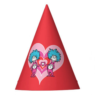 Dr. Seuss Valentine Thing 1 Thing 2 Party Hat