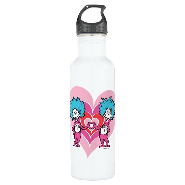 Dr. Seuss Valentine | Thing One Thing Two 710 Ml Water Bottle (Front)