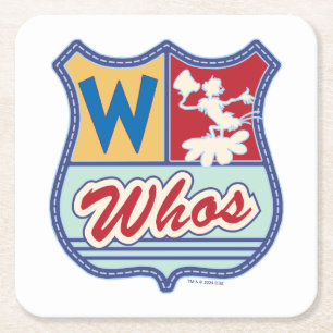 Dr. Seuss   Who-ville - Whos Crest Square Paper Coaster