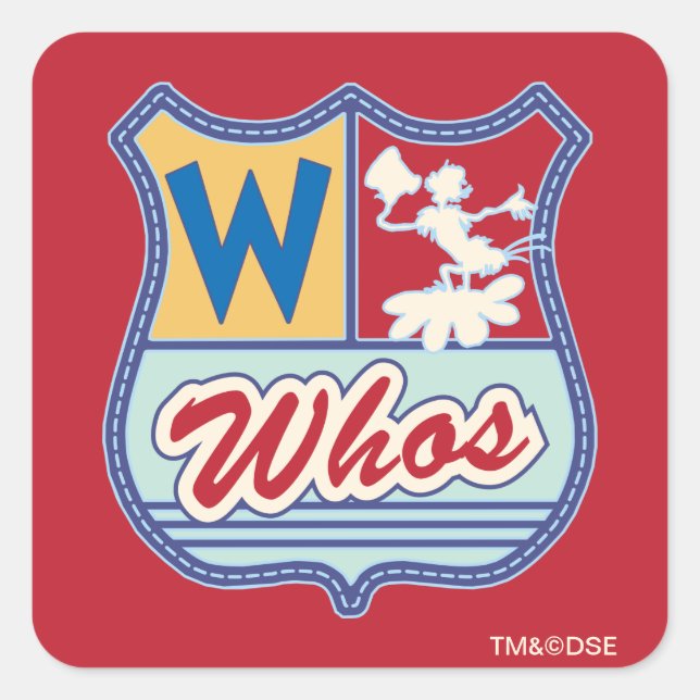 Dr. Seuss | Who-ville - Whos Crest Square Sticker (Front)