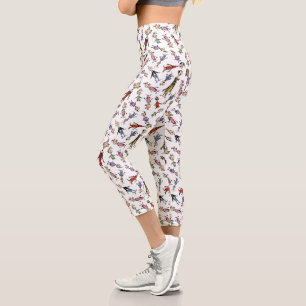 Dr. Seuss Whoville Characters Festive Pattern Capri Leggings