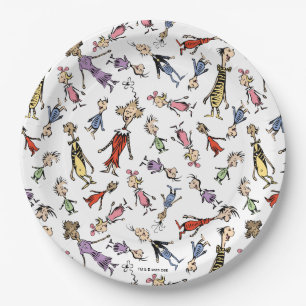 Dr. Seuss Whoville Characters Festive Pattern Paper Plate