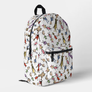 Dr. Seuss Whoville Characters Festive Pattern Printed Backpack