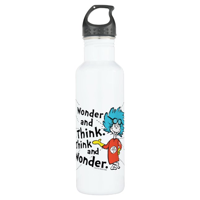 Dr. Seuss | Wonder and Think. Think and Wonder. 710 Ml Water Bottle (Front)