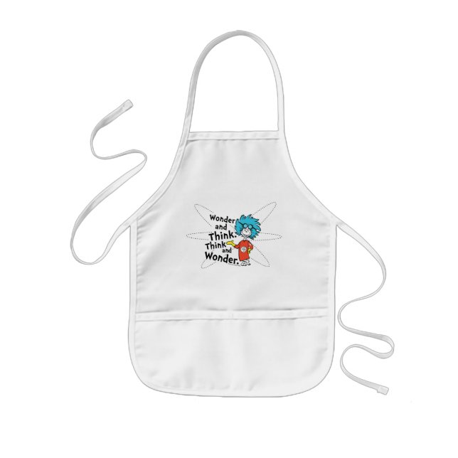 Dr. Seuss | Wonder and Think. Think and Wonder. Kids Apron (Front)