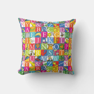 Dr. Seuss's ABC Colorful Block Letter Pattern Cushion