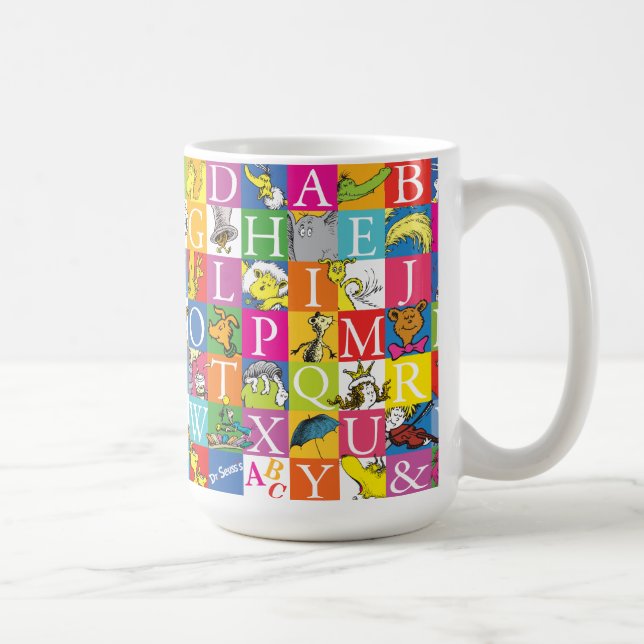 Dr. Seuss's ABC Colourful Block Letter Pattern Coffee Mug (Right)