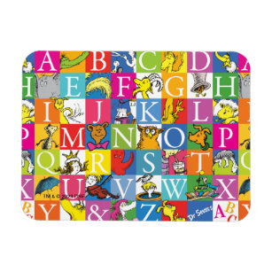 Dr. Seuss's ABC Colourful Block Letter Pattern Magnet