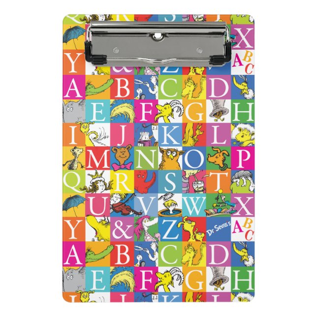 Dr. Seuss's ABC Colourful Block Letter Pattern Mini Clipboard (Front)