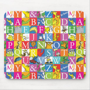 Dr. Seuss's ABC Colourful Block Letter Pattern Mouse Mat