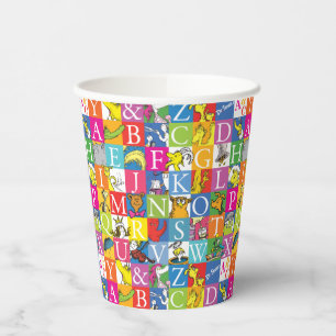 Dr. Seuss's ABC Colourful Block Letter Pattern Paper Cups