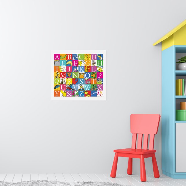 Dr. Seuss's ABC Colourful Block Letter Pattern Poster (Nursery 1)