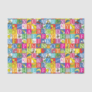 Dr. Seuss's ABC Colourful Block Letter Pattern Tissue Paper