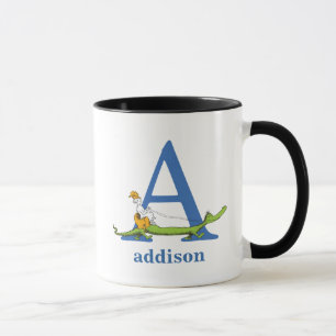 Dr. Seuss's ABC: Letter A  - Blue   Add Your Name Mug