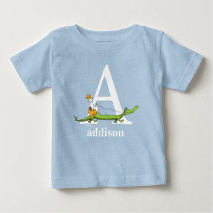 Dr. Seuss's ABC: Letter A - White Add Your Name Baby T-Shirt