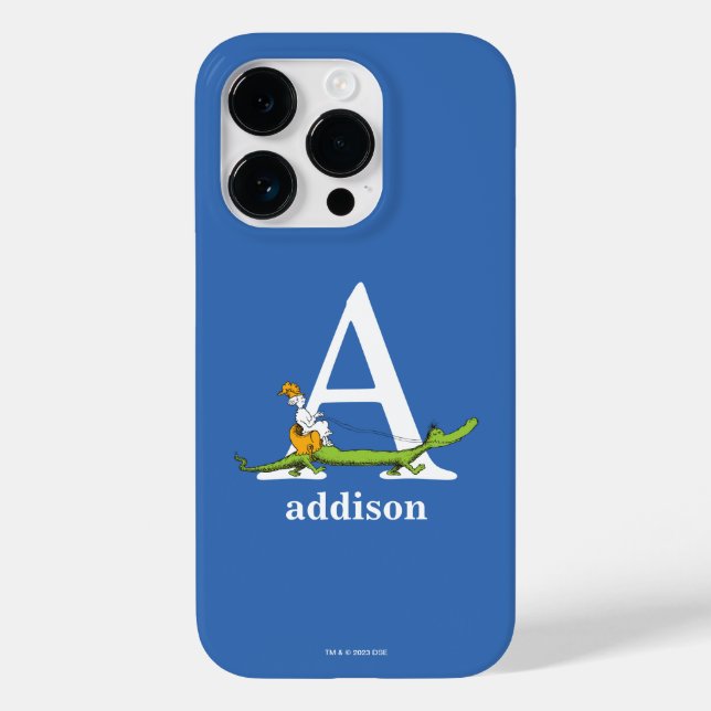 Dr. Seuss's ABC: Letter A - White | Add Your Name Case-Mate iPhone Case (Back)