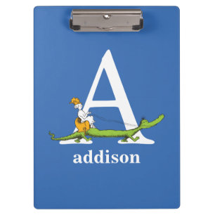 Dr. Seuss's ABC: Letter A - White Add Your Name Clipboard