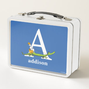 Dr. Seuss's ABC: Letter A - White Add Your Name Metal Lunch Box