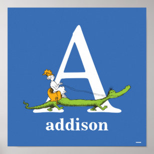 Dr. Seuss's ABC: Letter A - White   Add Your Name Poster