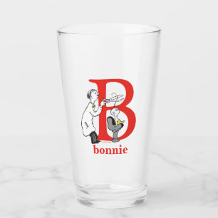 Dr. Seuss's ABC: Letter B - Red Add Your Name Glass