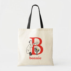 Dr. Seuss's ABC: Letter B - Red Add Your Name Tote Bag