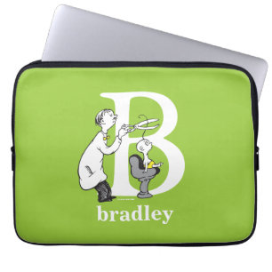 Dr. Seuss's ABC: Letter B - White   Add Your Name Laptop Sleeve